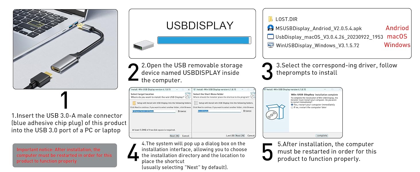 Steps for installation
