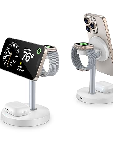 magnetic charger charging station wireless iphone 3 in 1 magsafe phone watch fast airpods mag-safe