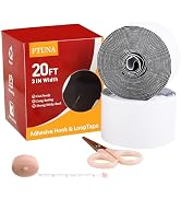 20Ft *3 Inch Hook and Loop Tape with Adhesive Back, Heavy Duty Double Sided Adhesive Strips, Stro...