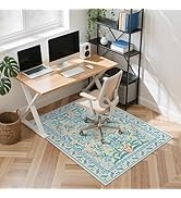Anidaroel 36"x48" Office Chair Mat for Hardwood Floor/Tile, Anti-Slip Boho Desk Mat for Chairs, T...