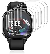 [6 Pack] Screen Protector Compatible for Fitbit Versa 4/Sense 2/Versa 3/Sense, EWUONU Flexible Fi...