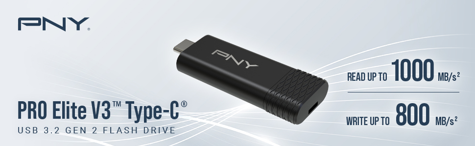 PNY Pro Elite V3 Type-C USB 3.2 Gen 2 Flash Drive