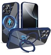 TaeliorTech 360° Spin Invisible Magnetic Stand for iPhone 16 Pro Case [Military Grade Shockproof]...