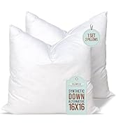 Pillowflex Synthetic Down Alternative Pillow Inserts for Shams - Comfy Pillows for Sleeping, Perf...