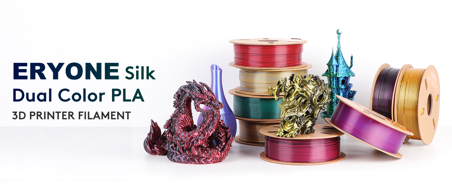 Silk Dual Color PLA 3D printer filament