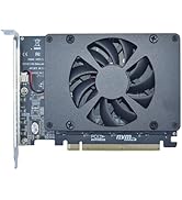 LetLinkSo M.2 PCIe Adapter x16 Gen4 for 4 Ports M2 SSDs, PCIe M.2 Expansion Card for 4 M.2 2280 2...