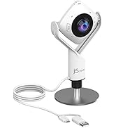 j5create 360 Degree All Around Meeting Webcam - 1080P HD Video Conference Camera with High Fideli...