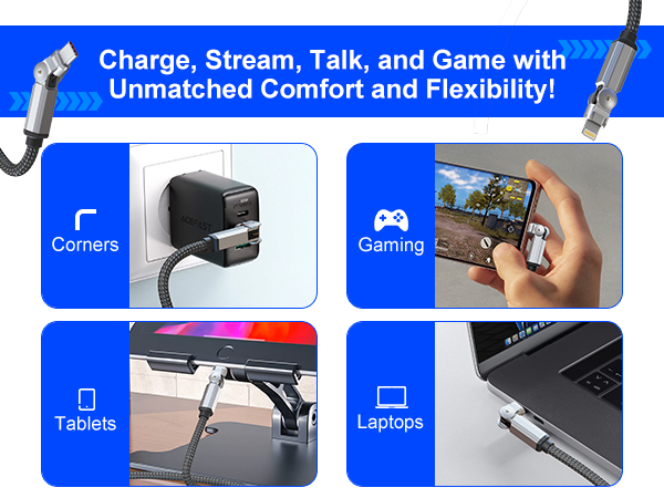 right angle lightning cable