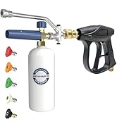 APOWER Foam Cannon Dual Connector Accessory, Pressure Washer Gun for Car Wash Kit, Double Tip Att...