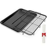 Air Fryer Basket for Oven, OPENICE 18.6" x 12.8" Air Fryer Basket and Tray Set, Extra Large Stain...