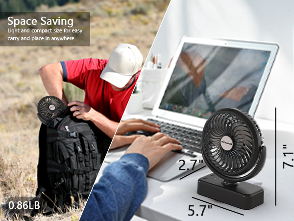 fan for hiking
