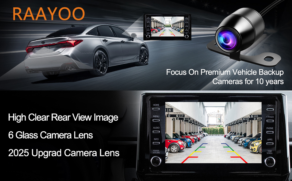 RAAYOO 2 IN 1 backup camera
