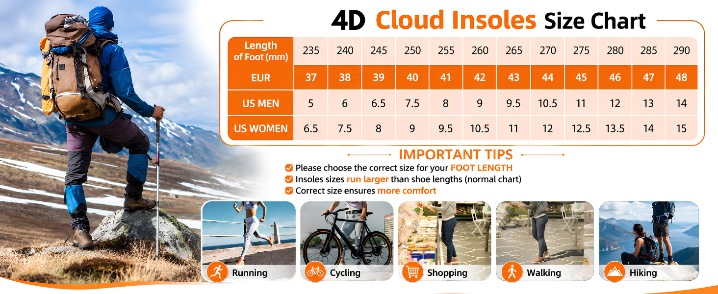 4d cloud insoles