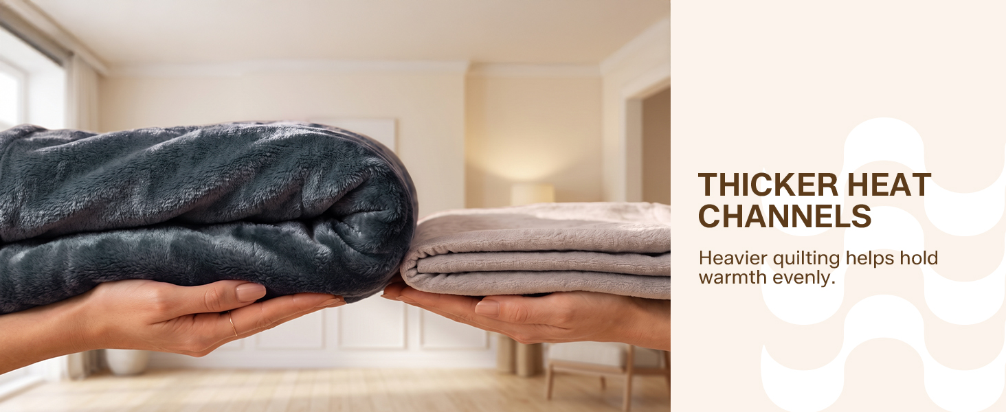 electric heated blanket full throw queen throw fast even heating auto off timer flannel sherpa soft