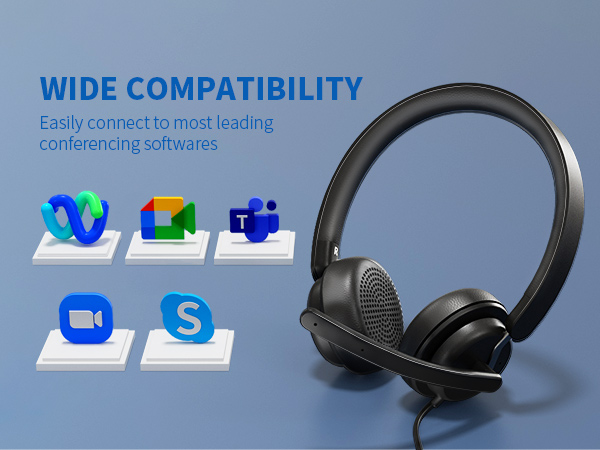 headset for laptop headset with mic usb noise canceling headset laptop headset for zoom headset