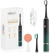 mornwell Sonic Electric Toothbrush Whitening Electric Toothbrush with 5 Cleaning Modes and Smart ...