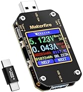 MakerHawk USB Multimeter USB Voltmeter Ammeter Load Tester USB Voltage Current PD Battery Power C...