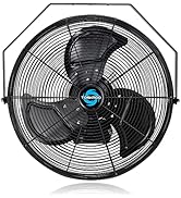 Tornado 20 Inch Outdoor Rated IPX4 Water-Resistant High Velocity Fan Industrial Workstation Wall ...
