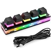 Ecarke Black 5 Keys Mini Macro Mechanical Keyboard Gaming Keypad with USB Data Cable for Windows ...