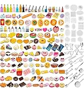 Diinokiy 200Pcs Dollhouse Miniature Food Drinks Bottle Cooking Toys Kitchen Accessories Mini Play...