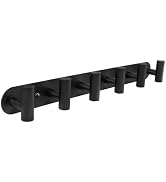 Vanloory Wall Mounted Coat Hook Rack with 6 Heavy Duty Stainless Steel Hooks for Hanging Clothes,...