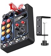 PXN CB1 PC Button Box – Programmable Sim Control Panel with 19 Buttons &amp; Switches, RGB Backlit, D...