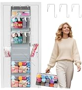Coopay Yarn Storage Hanging Knitting Bag with 6 Compartments, Large Yarn Organizers and Storage w...