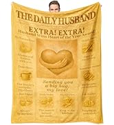 SNUGLYZEN The Daily Husband Blanket - Romantic Gifts from Wife, Appreciation Flannel Throw, Uniqu...