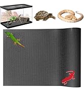 KABASI Reptile Substrate Liner Terrarium Carpet, Bearded Dragon Tank Accessories, Non-Adhesive Re...
