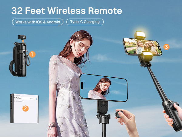 phone tripod with light