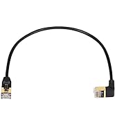 SinLoon 90 Degree Cat8 Ethernet Cable, High Speed 40Gbps 2000Mhz Network Cord, with Gold Plated P...