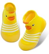 Dexspoeny 1 Pair Baby First Walking Shoes, Baby Socks Shoes Boys/Girls Walkers Shoes Non-Skid Sli...