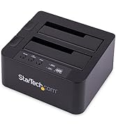 StarTech.com Standalone Hard Drive Duplicator, External Dual Bay HDD/SSD Cloner/Copier, USB 3.1 (...