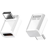 Danfetsoy USB C 90 Degree Adapter 80Gbps, White 90 Degree USB C Adapter 240W, Up Down Angle Male ...