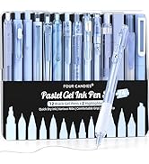 Four Candies 14Pack Pastel Gel Ink Pen Set,Cute Retractable 0.5mm Fine Point Pen,Note Taking Aest...