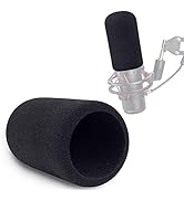 YOUSHARES Mic Windscreen for HyperX QuadCast Microphone, Foam Mic Covers Improve Recording Qualit...