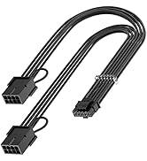 Bangfun PCIE 5.0 RTX 4070Ti 16Pin GPU Power Extension Cable, 16Pin(12+4) Male to 2X8Pin Female PC...