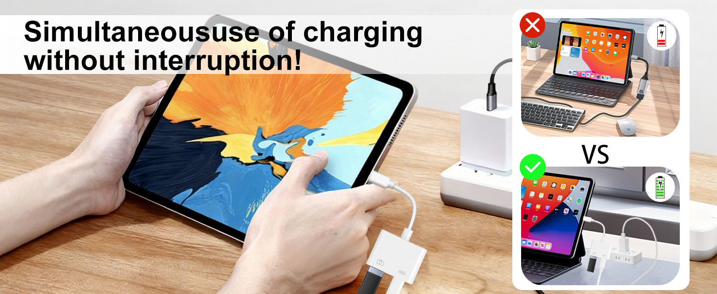 Simultaneoususe of chargingwithout interruption!