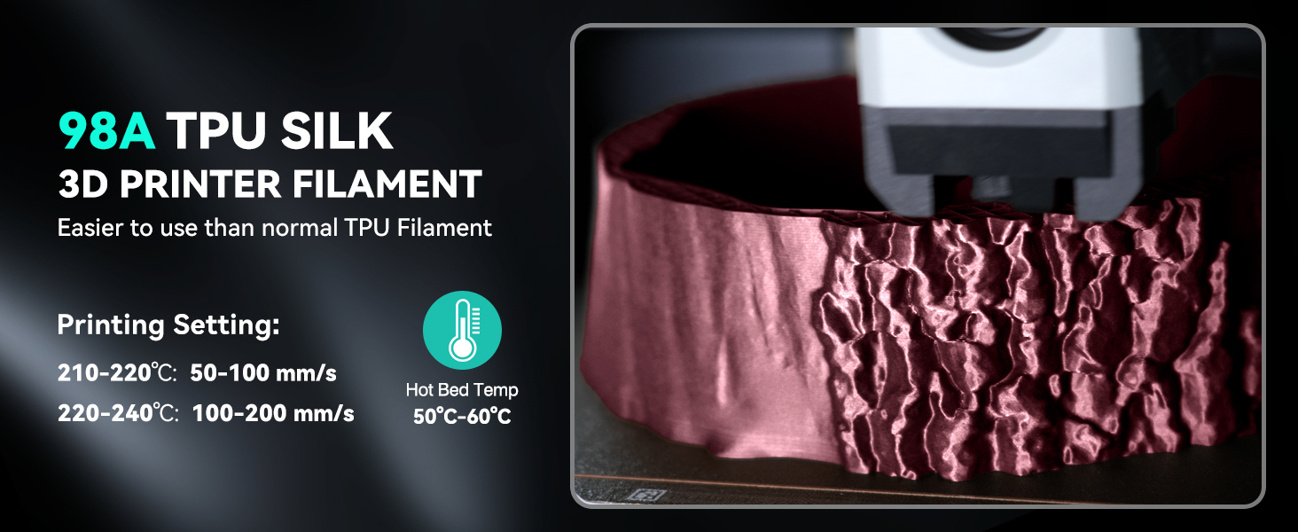 tpu 3d printer filament silk filament tpu silk filament 1.75mm silk pla filament 95a tpu