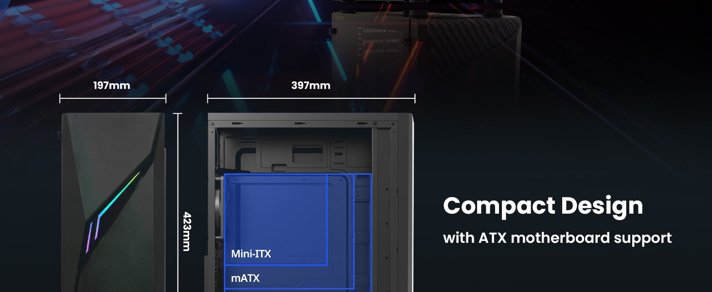Zalman Raven ATX Mid Tower Compact RGB PC Case