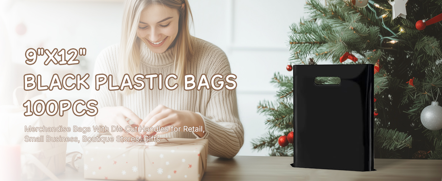 black gift bags