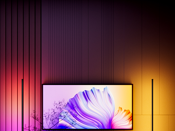 Corner Floor Lamp with Triangle Base