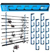 PLUSINNO H5 Horizontal Fishing Rod/Pole Holders, Fishing Pole Holders for Garage, Wall or Ceiling...