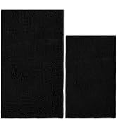 AINAHYVA Bathroom Rugs Chenille Bath mat 2 Piece Set, Super Absorbent, PVC Non Slip Backing, Bath...