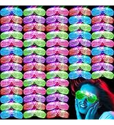 SHQDD 64Pack LED Glasses 5 Colors Light Up Glasses,Glow In The Dark Party Supplies, Shutter Shade...