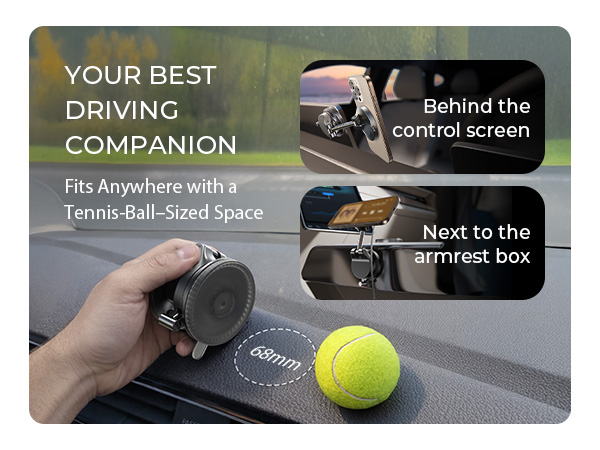 15W Vaccum Suction Car Mount Charger