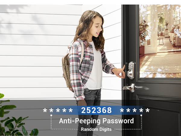 keyless entry door lock deadbolt with handle set