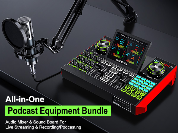 podcast equipment bundle podcast equipment home studio equipment sound card mixer audio