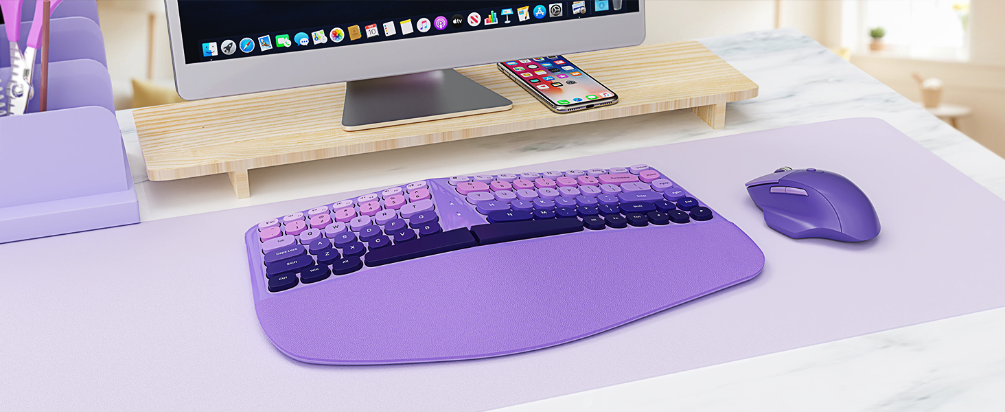 Ergonomic Wireless Keyboard Mouse
