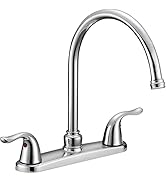 EZ-FLO Kitchen Faucet, Kitchen Sink Faucet with 2 Handles, Chrome, 10189